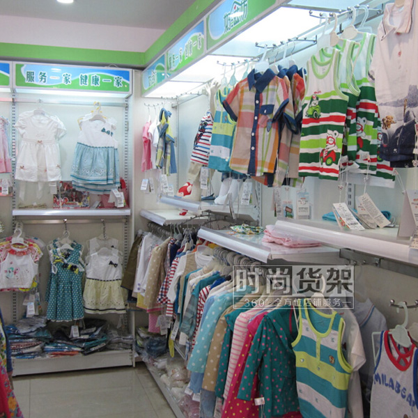 母嬰店貨架_童裝展示架